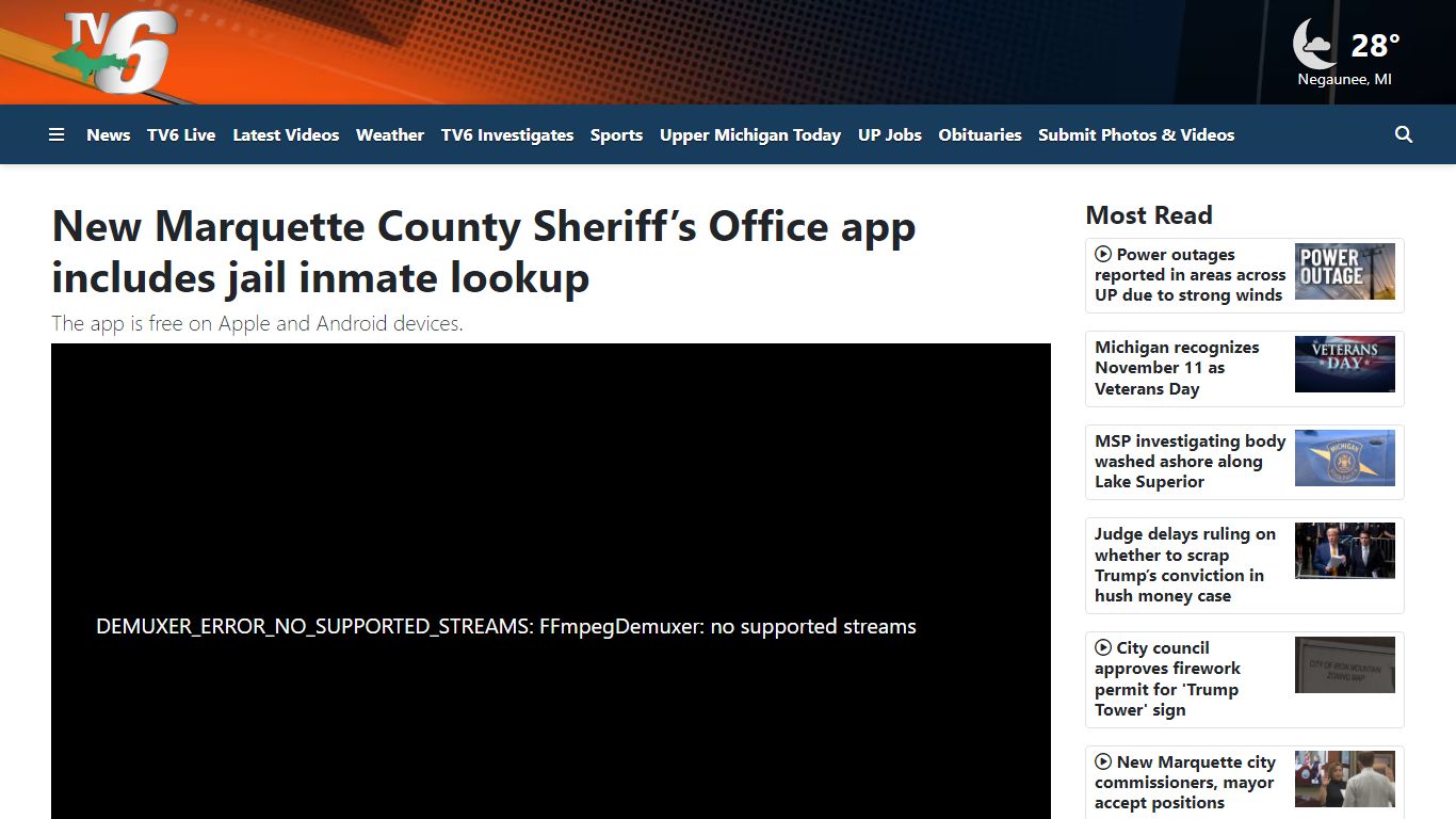 New Marquette County Sheriff’s Office app includes jail inmate lookup